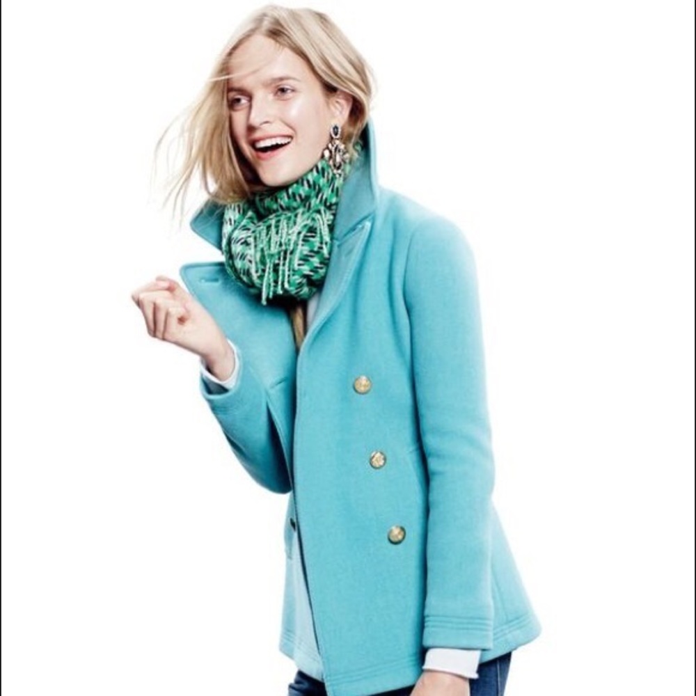 J. Crew Majesty Peacoat SZ 0 Heathered Mineral